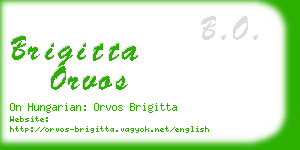 brigitta orvos business card